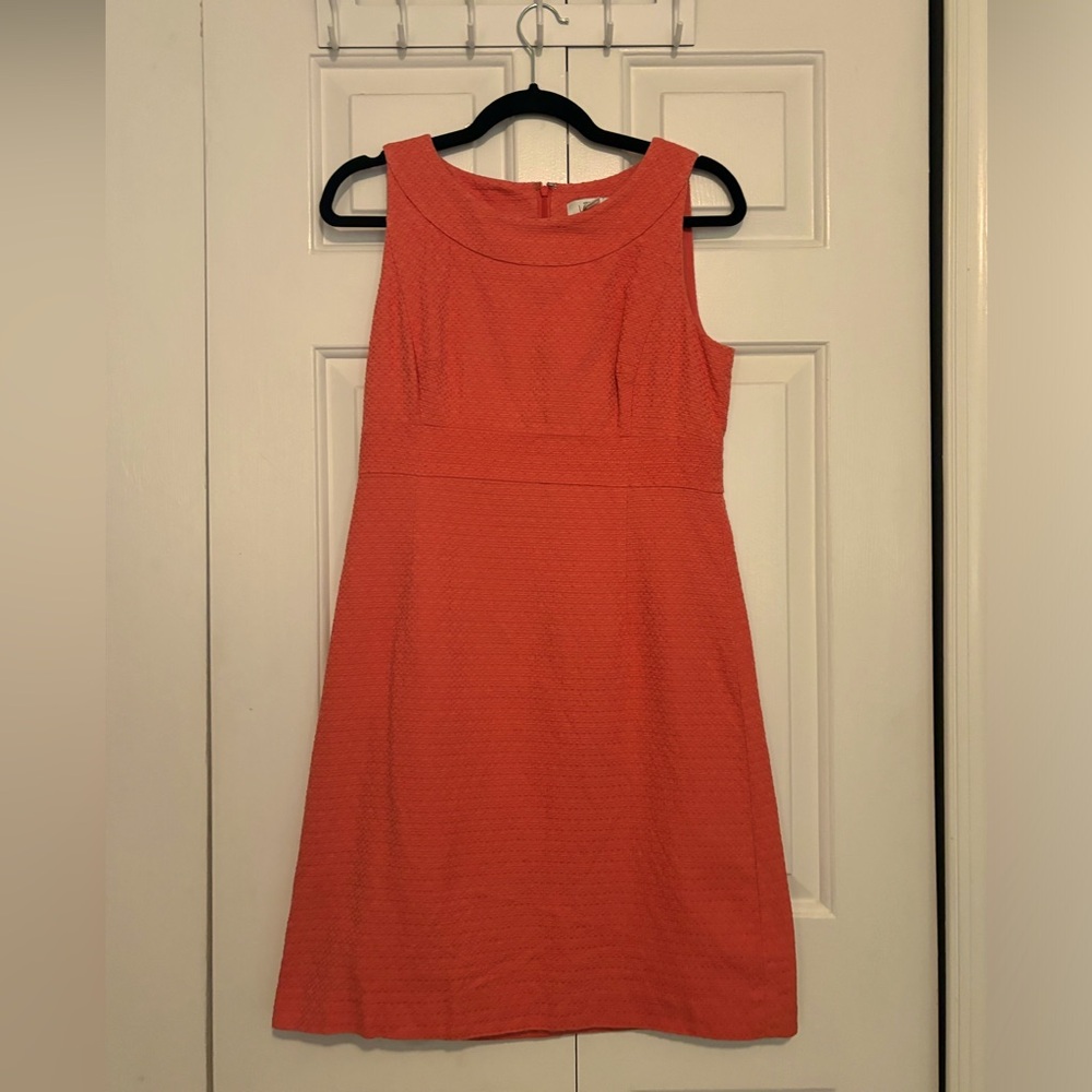 Size 4 Loft Coral Shift Dress, 60s vibes